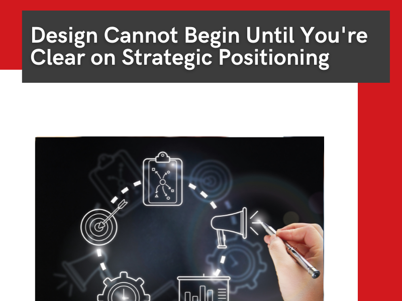 design cannot begin until you're clear on strategic positioning